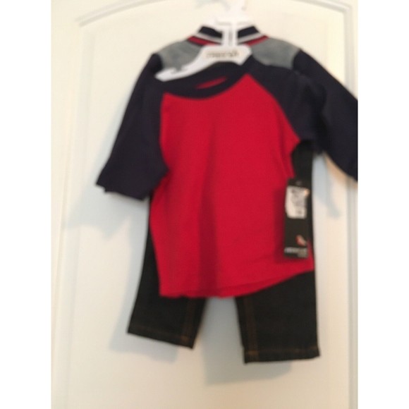 American Hawk 3-Piece Jeans Shirt & Sweat Jacket Set Baby Boys Size 18 M… - Picture 7 of 12